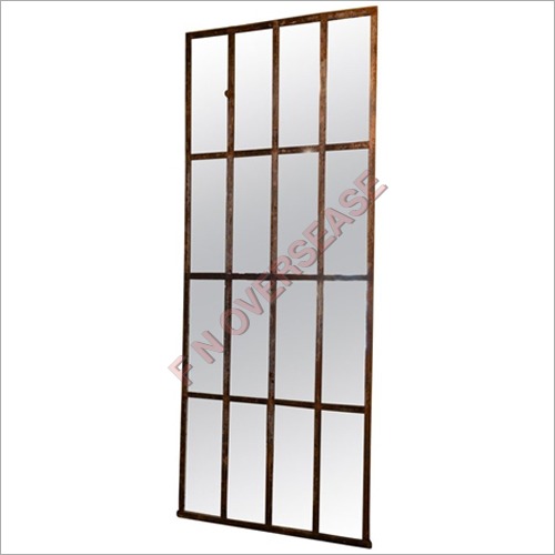Iron Frame With Rusted Finish Mirror Size: 609X1117X20Mm.