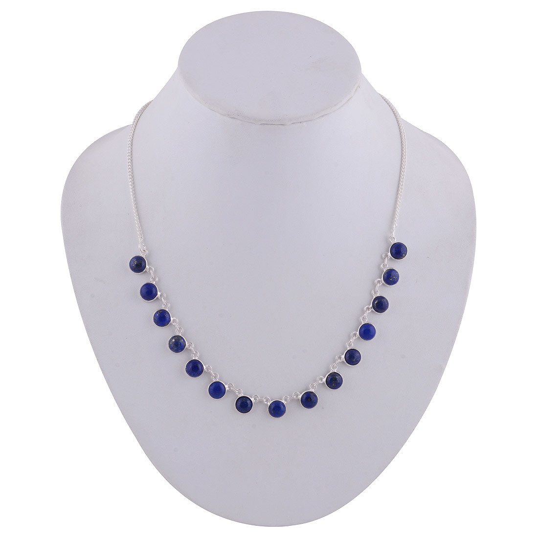 GARNET NATURAL GEMSTONE 925 STERLING SOLID SILVER ROUND CABOCHON STONE HANDMADE NECKLACE