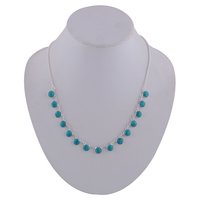 GARNET NATURAL GEMSTONE 925 STERLING SOLID SILVER ROUND CABOCHON STONE HANDMADE NECKLACE