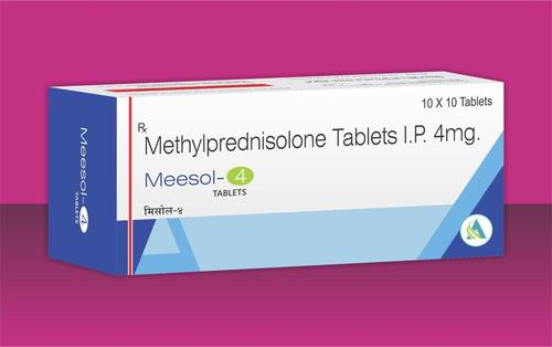 MEESOL 4 - Methylprednisolone 4mg Tablets, 10x10 Pack | For Allergic Conditions, Asthma, Rheumatic Disorders, Skin & Eye Disorders