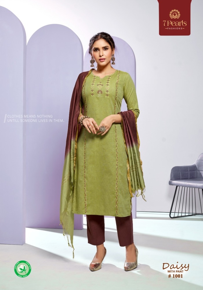 Long Cotton Kurti With Embroidery