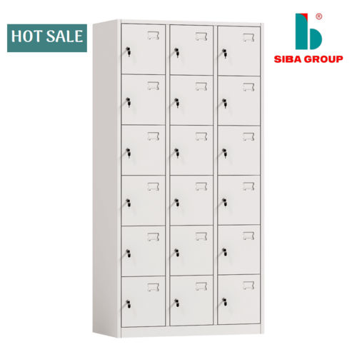 Machine Made Hot Sale 18 Door Metal Locker For School Office Gym Metal Storage Locker Cabinet