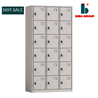 Machine Made Hot Sale 18 Door Metal Locker For School Office Gym Metal Storage Locker Cabinet