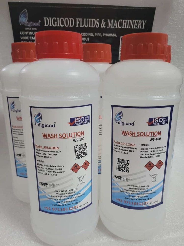 1000Ml Wash Solution For All Printer - Color: Transprency