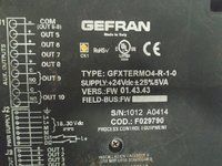 GEFRAN PROCESS CONTROLLER MODULE GFXTERMO4-R-1-0