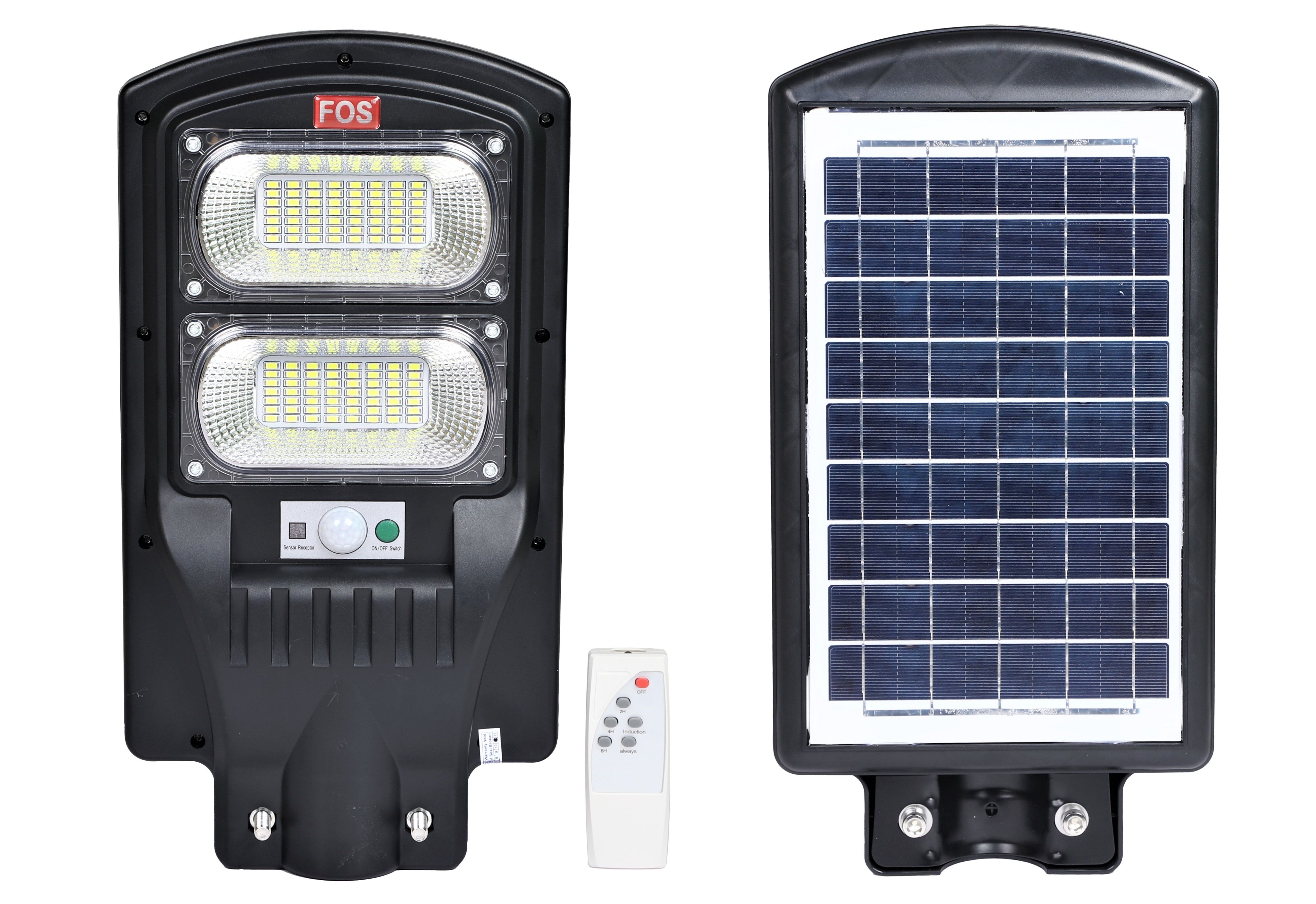 FOS Solar LED Street Light 40W with Remote Control - Cool White 6500k (IP 65 Water-Proof)