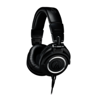 Audio-technica Ath-m50x Professional Headphones - 45 Mm Drivers, 15-28,000 Hz Frequency Response, Black Color, Detachable Cables, Sound Isolating Earcups