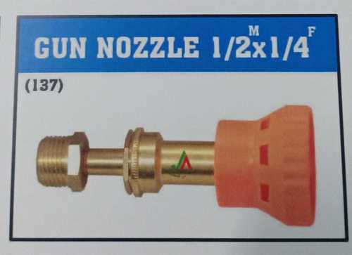Brass Gun Nozzle 1/2 x 1/4