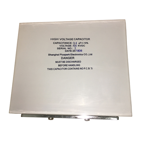 HV Pulse Capacitor 0.4uF 100kV 400nF,Dounle Ended,Plastic Case Capacitor