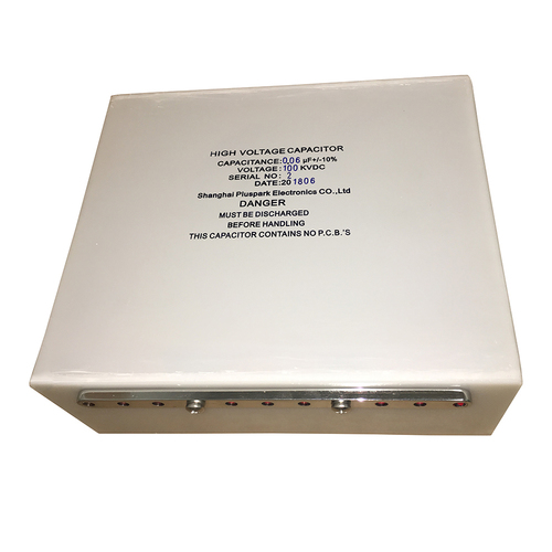 High Voltage Pulse Capacitor 100kV 0.6uF(600nF) Double Ended Plastic Case