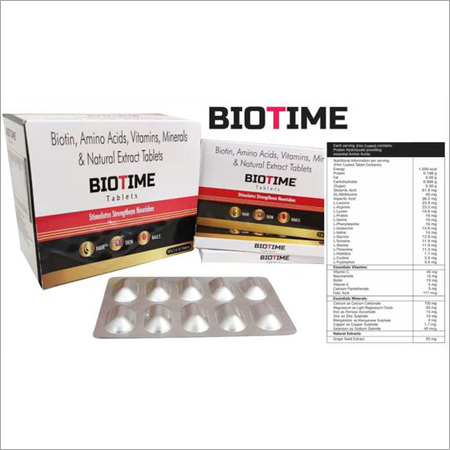Biotin Amino Acids Vitamin Minerals & Natural Extract Tablets
