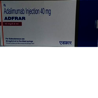 Adfrar Adalimumab 40mg 0.8ml Injection Recommended For: Ankylosing Spondylitis Rheumatoid Arthritis Psoriasis Ulcerative Colitis Crohna  S Disease