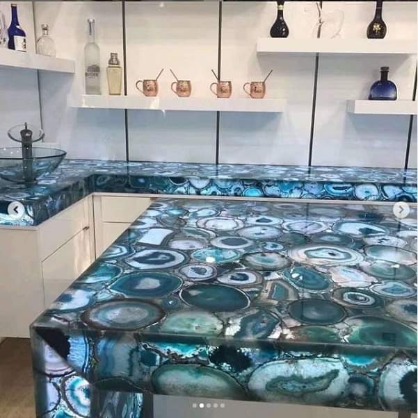 Blue Agate Bar Counter