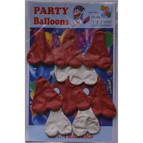 Red and White Heart Shape Balloon