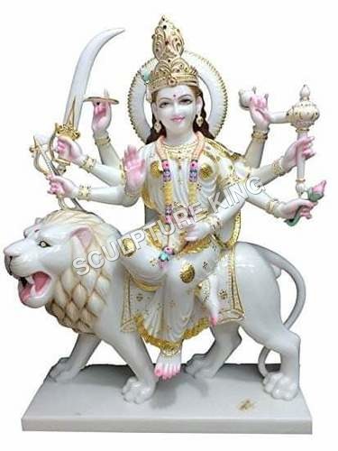White Marble Durga Mata Statue