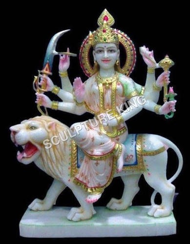 Durga Marble Statue