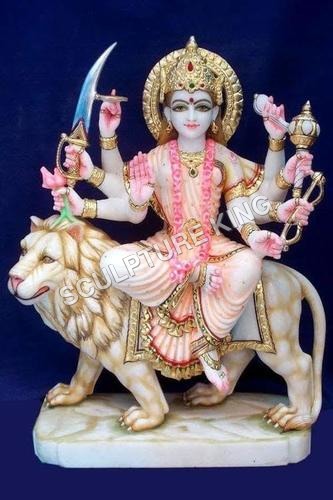Durga Mata Marble Statue