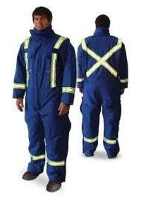 Fire Retardant Coverall - Ifr Fabric Blend, 182.88 Cm Length | Adjustable Snap Cuffs, Heavy-duty Zipper, Utility Tool Pocket, Retro-reflective Tape