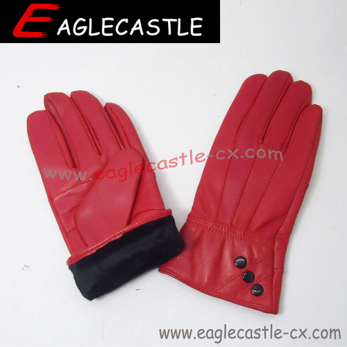 Fashion leather glove for women cheap leather glove By EAGLECASTLE CO., LTD.