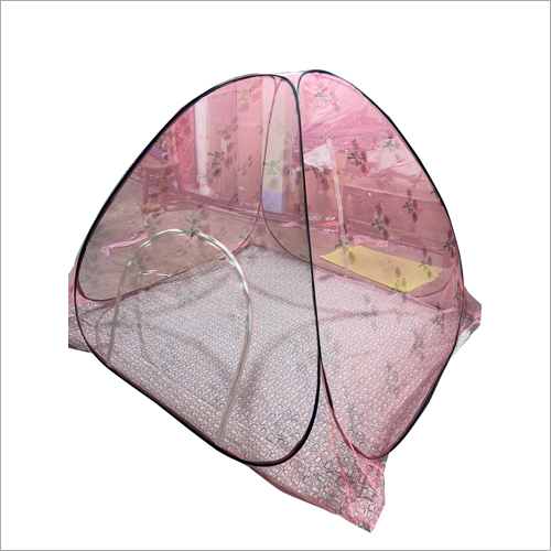 Foldable Tent Net 6x7 - 100% Polyester 72"x84"x69" Portable Design Beautiful Lace Edge & 2-Way Zipper with Anti-Mosquito Mesh Protection