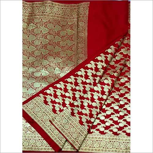 Red And Golden Ladies Banarasi Sarees