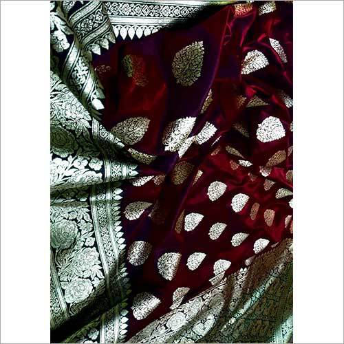Maroon Ladies Party Wear Banarasi Sarees