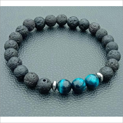 Lava Rock With Star Tigers Eye Bracelet