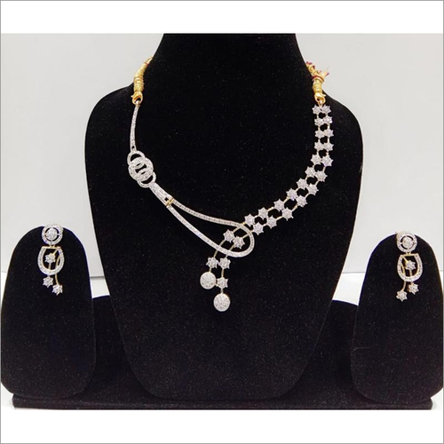 Pretty White Rhinestone Necklace Set For All Occasions Western