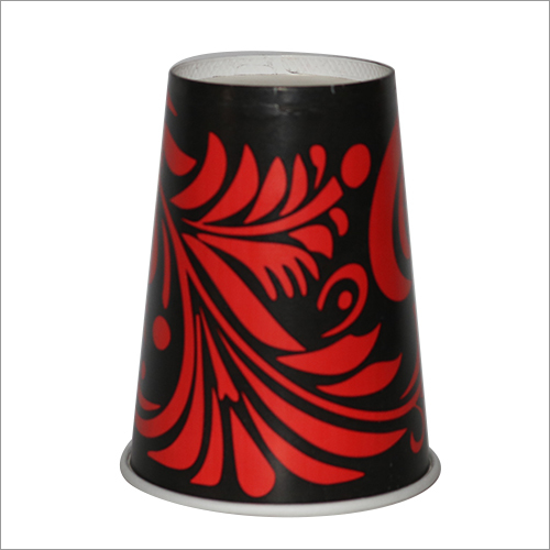 330 ML Red and Black Eco Friendly Paper Glass