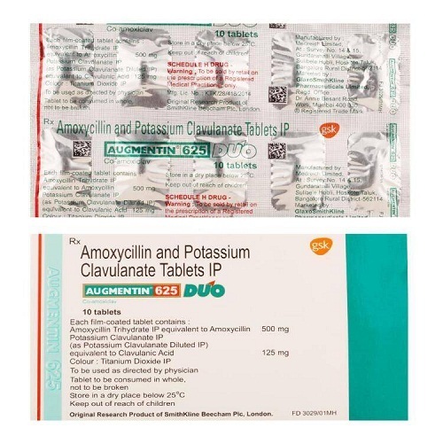 625Mg Amoxycillin And Potassium Clavunate Tablet Expiration Date: 2 Years