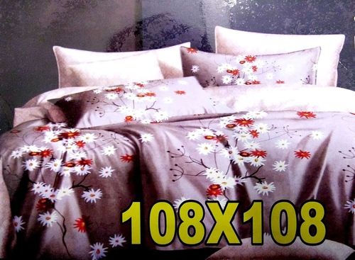 Multi Abc Textile Super King Size Printed Pure Cotton Double Bedsheet With 2 Pillow Covers