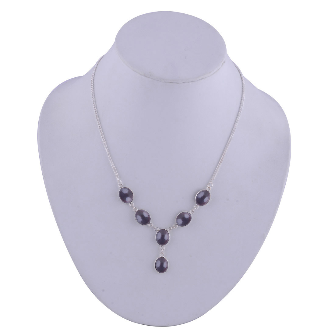 Tiger Eye Natural Gemstone 925 Sterling Solid Silver Oval Cabochon Stone Handmade Necklace