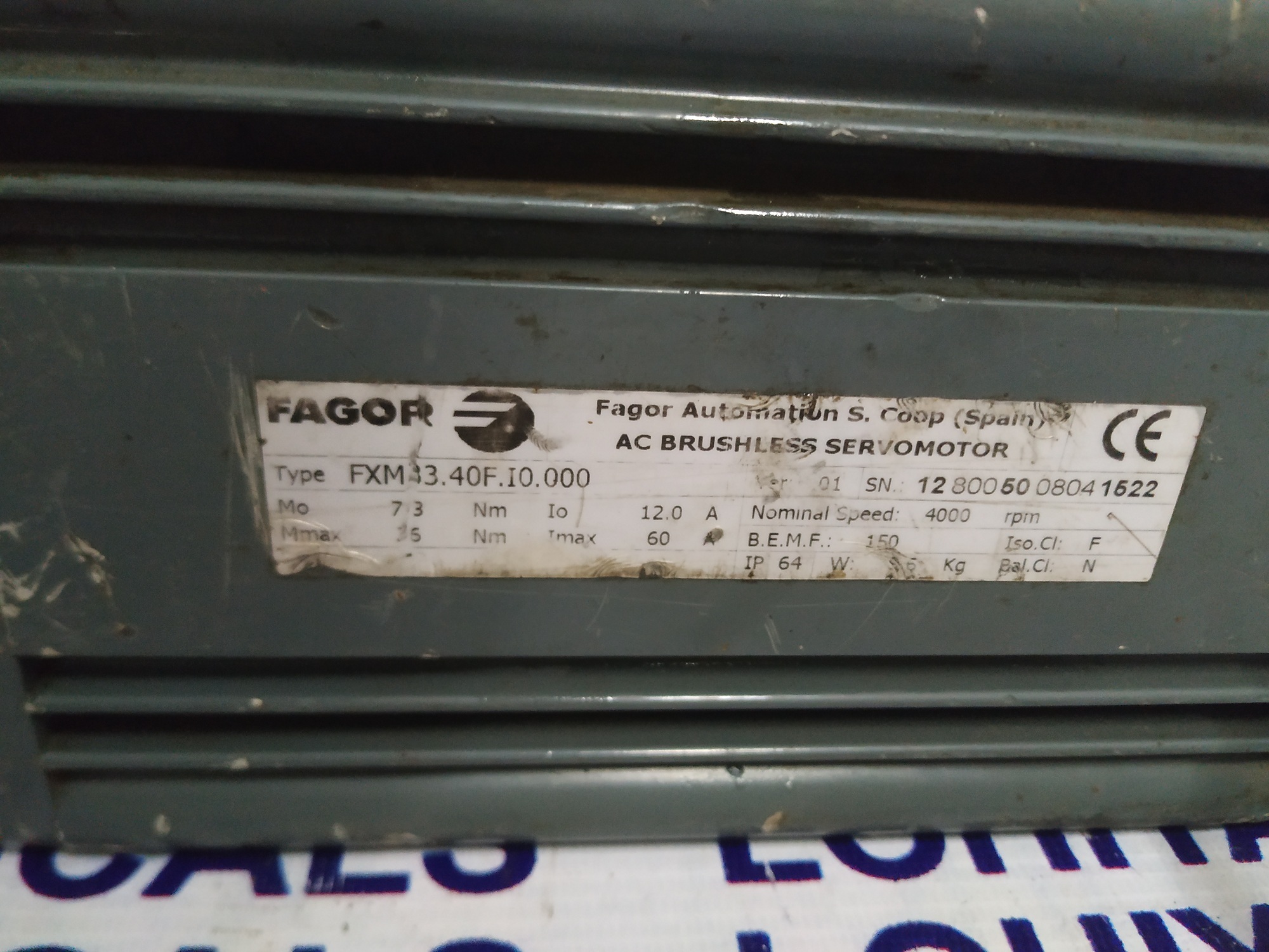 FAGOR AC SERVO MOTOR FXM43.40F.I0.000