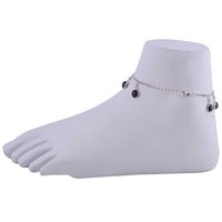Garnet Natural Gemstone Round 925 Sterling Solid Silver Handmade Anklet