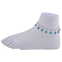 Garnet Natural Gemstone Round 925 Sterling Solid Silver Handmade Anklet