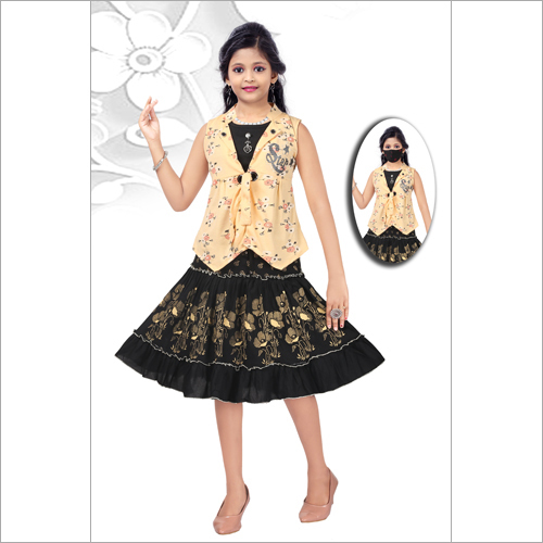 Designer Top And Skirt - Printed Fabric Size 12-14 Years | Summer Party Wear Set for Stylish Young Girls