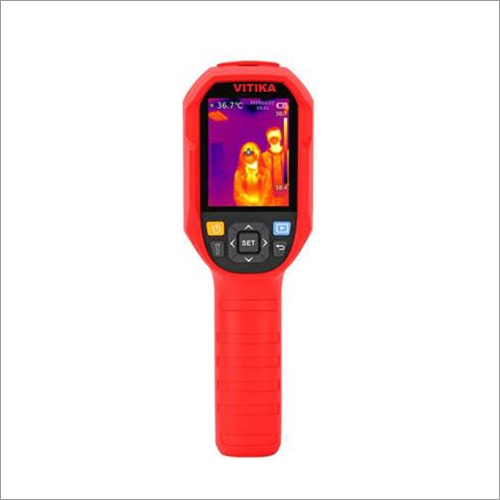 Temperature Detection Terminal Scanner - 150x80x40mm, Red, 160x120 Resolution | Face Recognition, Fast Detection, Rechargeable USB Thermal Scanner