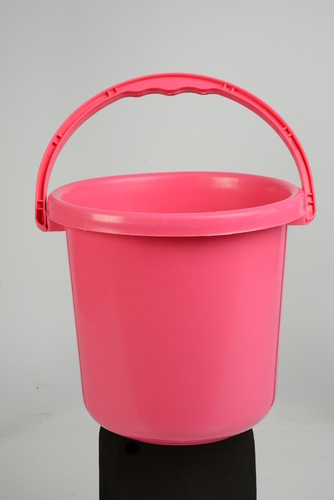 Bucket 18 Ltr - High-Density Polyethylene, 30 cm Diameter x 35 cm Height, Pink Color | Lightweight, Ergonomic Handle, Durable, Leakproof, Versatile