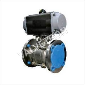 Pneumatic Actuator Operated Ball Valve With Flange End