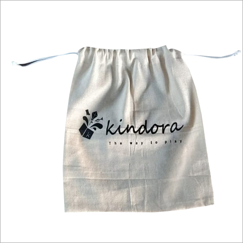 140 Gsm White Cotton Drawstring Bag