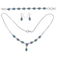 Rainbow Natural Round Multistone 925 Sterling Solid Silver Handmade Jewellery Set