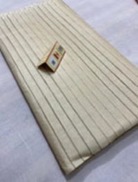Pure Tussar Silk Striped Woven Running Fabric