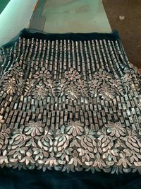Silver Paper Net Embroidery Fabric
