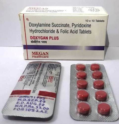 Doxylamine Succinate, Pyridoxine Hydrochloride & Folic Acid Tablets
