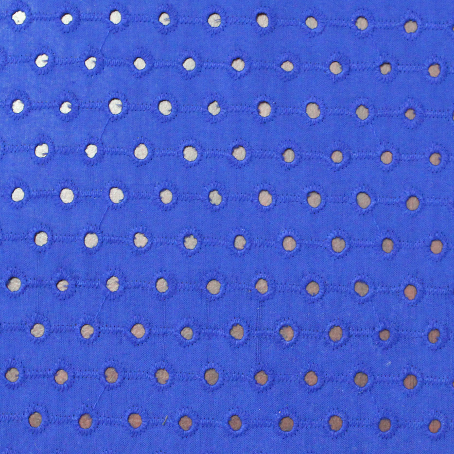 All Over Embroidery Organic Cotton Dyed Fabric