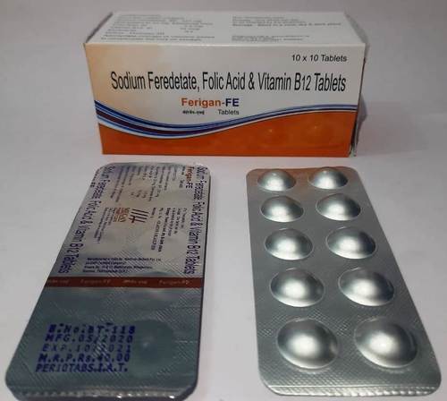 SODIUM FEREDETATE, FOLIC ASID & VITAMIN B12 TABLETS