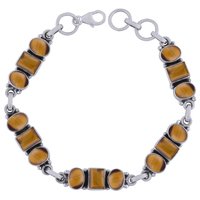 Amethyst/rainbow/garnet Natural Gemstone 925 Sterling Solid Silver Oval/square Cabochon Handmade Bracelet