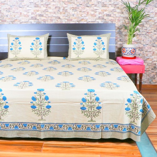 Sanganeri Printed  Bed sheets