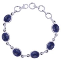 Black Onyx Natural Gemstone 925 Sterling Solid Silver Oval Cabochon Handmade Bracelet