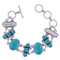 Rainbow Natural Gemstone 925 Sterling Solid Silver Round Cabochon Handmade Bracelet